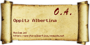 Oppitz Albertina névjegykártya